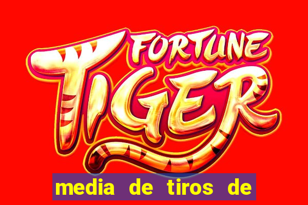 media de tiros de meta por jogo